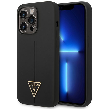 GUESS ETUI DO IPHONE 14 PRO MAX 6.7 HARDCASE SILICONE Z DESIGNEM TRIANGLE