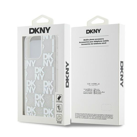 DKNY ETUI HARDCASE DO IPHONE 15 PRO MAX 6.7 Z LIQUID GLITTER MULTILOGO
