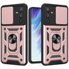 Hybrid Armor Camshield etui do Samsung Galaxy A14 pancerny pokrowiec z osłoną na aparat różowe