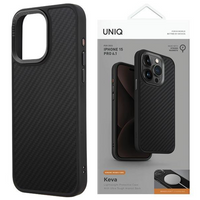 UNIQ etui Keva iPhone 15 Pro 6.1" Magclick Charging czarny/carbon black