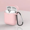 HURTEL ETUI SILIKONOWE DO AIRPODS 2 1 Z BRELOKIEM KARABIŃCZYK POKROWIEC