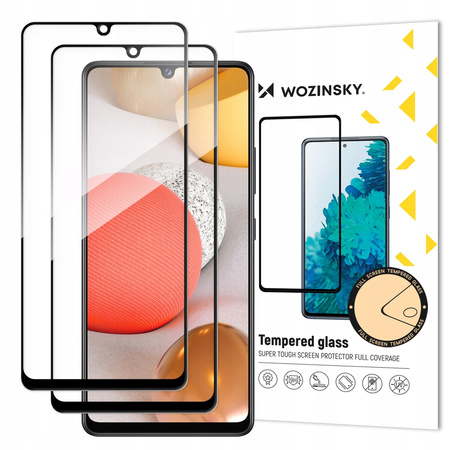 WOZINSKY ZESTAW SZKŁO HARTOWANE FULL GLUE DO SAMSUNG GALAXY A42 5G Z RAMKĄ
