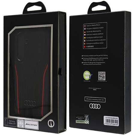 AUDI POKROWIEC ETUI CASE DO MAGSAFE DO SAMSUNG S24 GENUINE LEATHER HARDCASE
