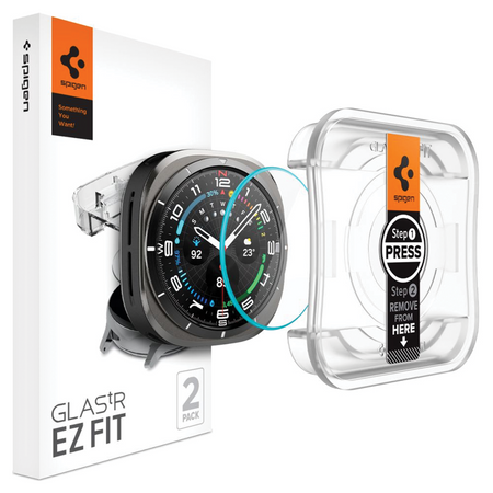 SPIGEN SZKŁO HARTOWANE DO GALAXY WATCH ULTRA 47 MM 2-PACK ŁATWE W MONTAŻU