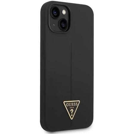 Guess GUHCP14MSLTGK iPhone 14 Plus 6,7" czarny/black hardcase Silicone Triangle