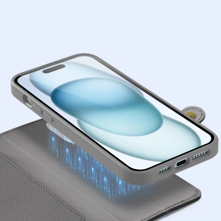 DUX DUCIS POKROWIEC SKÓRZANY DO IPHONE 15 LAVA MAGNETYCZNY Z WYSOKĄ OCHRONĄ