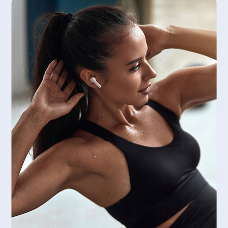 MCDODO WIRELESS IN-EAR BLUETOOTH HEADPHONES WITH MICROPHONE CASE WHITE