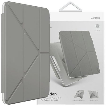 Etui Uniq Camden na iPad 10 gen. (2022) - szare fossil Antimicrobial