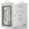 Etui Guess Liquid Glitter Gold Stripes na iPhone 15 / 14 / 13 - czarne
