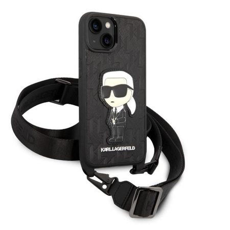 Karl Lagerfeld KLHCP14MSTKMK iPhone 14 Plus 6,7" czarny/black hardcase Monogram Ikonik Patch