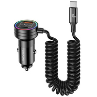 USAMS ŁADOWARKA SAMOCHODOWA 2XUSB-C 1XUSB-A C33 60W DO TELEFONÓW DO