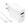 PURO ŁADOWARKA SIECIOWA USB-C USB-A DO LAPTOP TELEFON TABLET 45W POWER