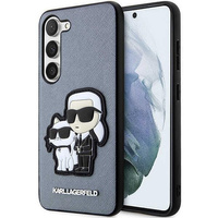 Etui Karl Lagerfeld KLHCS23SSANKCPG S23 S911 hardcase - szare Saffiano Karl&Choupette