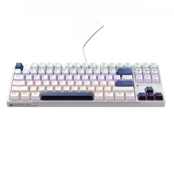 Klawiatura gamingowa Machenike K500B-B87 przewodowa mechaniczna podświetlana Red Switch - biała