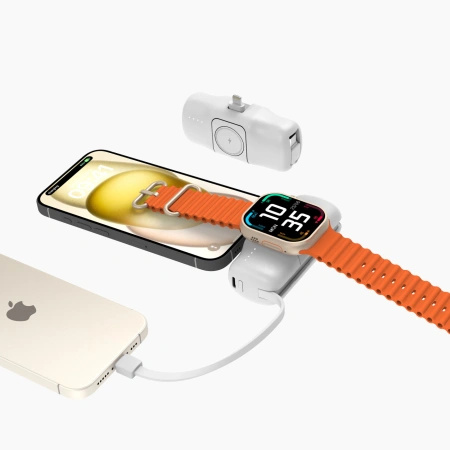 WOZINSKY MINI POWERBANK Z KABLEM USB-C DO APPLE WATCH 5000MAH 15W