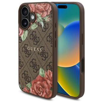 GUESS POKROWIEC DO IPHONE 16 6.1 HARDCASE Z WZOREM KWIATOWYM DO MAGSAFE