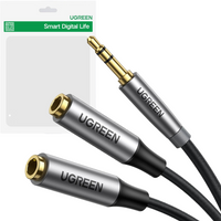 Ugreen przewód kabel przedłużacz AUX 3,5mm mini jack 0,2m czarny (AV191 50253)