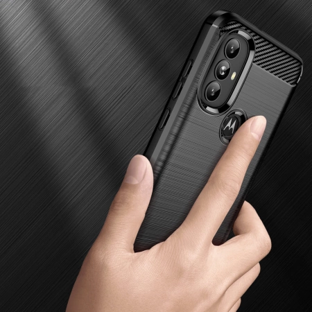 HURTEL ETUI POKROWIEC CARBON CASE ELASTYCZNE DO MOTOROLA MOTO G POWER 2022