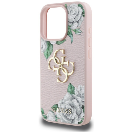 GUESS ETUI CASE DO IPHONE 16 PRO MAX GRAINED ROSES LOGO 4G WYSOKIEJ JAKOŚCI