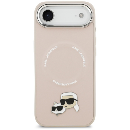 Etui Karl Lagerfeld Karl & Choupette     Pins MagSafe do iPhone Air różowy