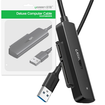 Ugreen adapter przejściówka dysku HDD SSD 2,5'' SATA III 3.0 - USB 3.2 Gen 1 (SuperSpeed USB 5 Gbps) czarny (70609 CM321)