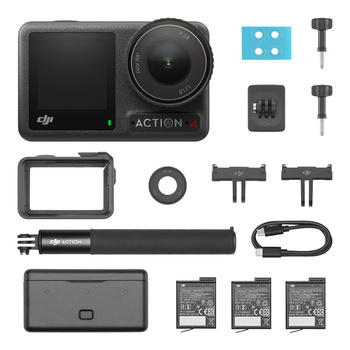 DJI KAMERA OSMO ACTION 4 ADVENTURE COMBO DO FILMOWANIA 4K AKTYWNOŚCI WODNE