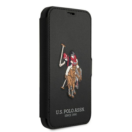 US Polo USFLBKP12SPUGFLBK iPhone 12 mini 5,4" czarny/black book Polo Embroidery Collection