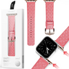 Dux Ducis Strap skórzany pasek do Watch 7 / 6 / 5 / 4 / 3 / 2 / SE (45 / 44 / 42mm) opaska bransoleta bransoletka z naturalnej skóry czerwony (Enland Version)