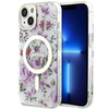 Etui Guess GUHMP14MHCFWST na iPhone 14 Plus 6.7" - przezroczyste hardcase Flower MagSafe