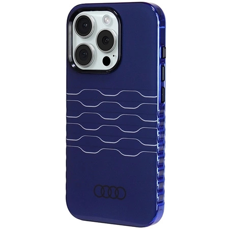 Etui Audi IML MagSafe na iPhone 15 Pro - niebieskie