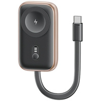 USAMS ŁADOWARKA INDUKCYJNA 2W1 DO APPLE WATCH Z POWERBANKIEM 1200MAH
