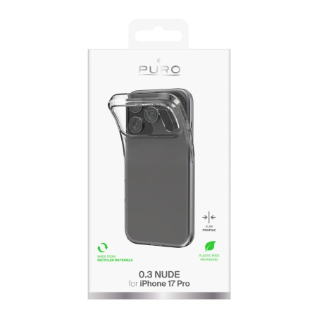 PURO ETUI 0.3 NUDE ULTRA-SLIM TPU DO IPHONE 17 PRO CIEŃKIE OCHRONA