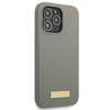 Guess GUHMP13LSPLG iPhone 13 Pro / 13 6,1" szary/grey hard case Silicone Logo Plate MagSafe