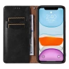 Magnet Strap Case etui do iPhone 12 pokrowiec portfel + mini smycz zawieszka czarny