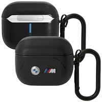 Etui BMW BMA322PVTK na AirPods 3 gen cover - czarne Leather Curved Line