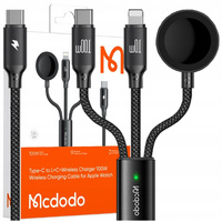 MCDODO INDUCTIVE CHARGER FOR APPLE WATCH 3IN1 CABLE FOR IPHONE MACBOOK 100W