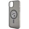 Etui Karl Lagerfeld Karl&Choupette Glitter MagSafe na iPhone 15 Plus - czarne