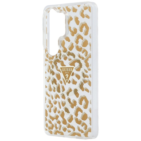 Etui Guess IML Leopard Print Triangle    MagSafe do Samsung Galaxy S26 Ultra brązowy