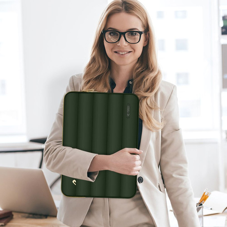 TECH-PROTECT ETUI POKROWIEC 15 16 CALI DO LAPTOPA ARMY GREEN ANTYWSTRZĄSOWE
