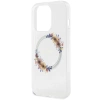 Etui Guess IML Flowers Wreatch MagSafe na iPhone 15 Pro - przezroczyste