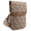 Torebka Etui Guess GCube Stripe GUWBHGCFSEW - brązowa