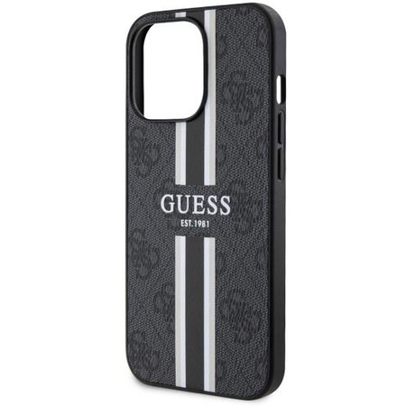 Etui Guess 4G Printed Stripes MagSafe GUHMP13LP4RPSK na iPhone 13 Pro / na iPhone 13 - czarne