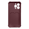 Card Armor Case etui pokrowiec do Xiaomi Redmi 10X 4G / Xiaomi Redmi Note 9 portfel na kartę silikonowe pancerne etui Air Bag malinowy