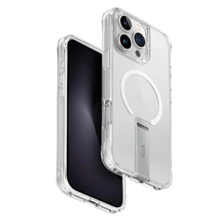 UNIQ ETUI ELEVA DO IPHONE 16 PRO MAX 6.9 Z WERTYKALNYM STANDEM LUCENT CLEAR