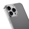 Baseus Frosted Glass Case etui pokrowiec do iPhone 13 Pro Max sztywna obudowa z żelową ramką przezroczysty (ARWS000802)