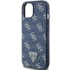 Etui Guess 4G Triangle Metal Logo na iPhone 15 Plus / 14 Plus - niebieskie