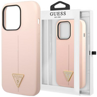 Guess GUHCP14LSLTGP iPhone 14 Pro 6,1" różowy/pink hardcase Silicone Triangle