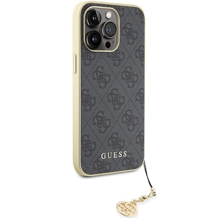 Etui Guess 4G Charms Collection do iPhone 15 Pro Max - szare