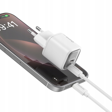 MCDODO SZYBKA ŁADOWARKA SIECIOWA DO TELEFONU ZASILACZ 2X USB-C PD GAN 45W