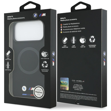 Etui BMW M Silicon Logo MagSafe do       iPhone 17 Pro Max czarny